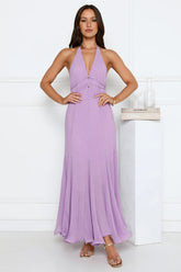 Dare To Dazzle Plisse Maxi Dress Purple